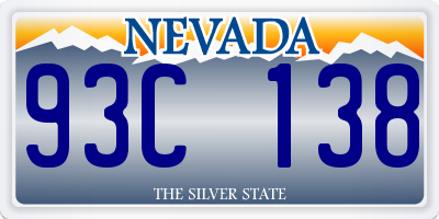 NV license plate 93C138