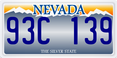 NV license plate 93C139