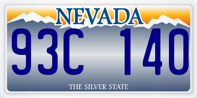 NV license plate 93C140