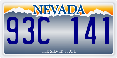 NV license plate 93C141