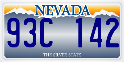 NV license plate 93C142