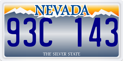 NV license plate 93C143