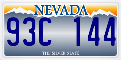 NV license plate 93C144