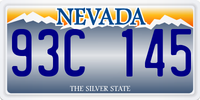 NV license plate 93C145