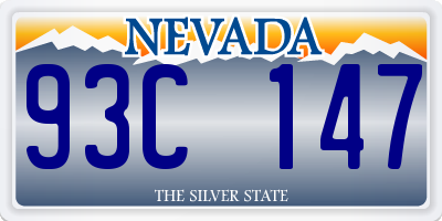 NV license plate 93C147