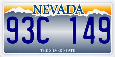 NV license plate 93C149