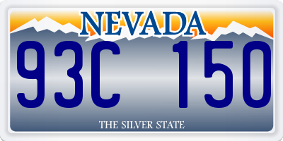 NV license plate 93C150