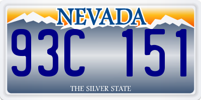 NV license plate 93C151