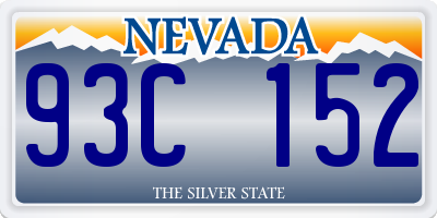 NV license plate 93C152