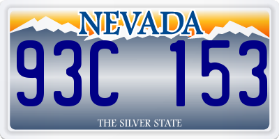 NV license plate 93C153