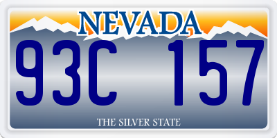 NV license plate 93C157