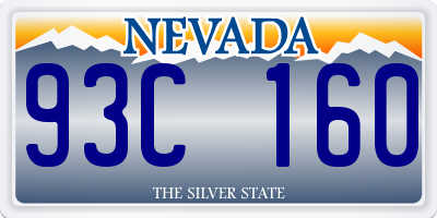 NV license plate 93C160