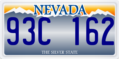 NV license plate 93C162