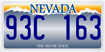 NV license plate 93C163