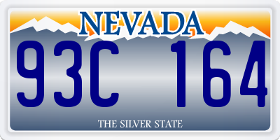 NV license plate 93C164