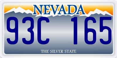 NV license plate 93C165