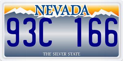 NV license plate 93C166