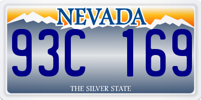 NV license plate 93C169