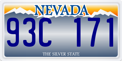 NV license plate 93C171