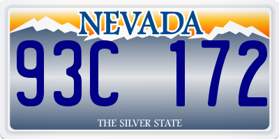 NV license plate 93C172