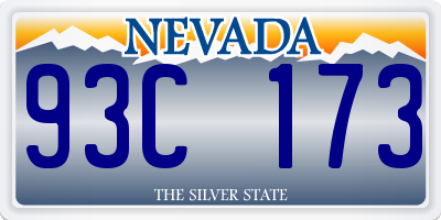 NV license plate 93C173