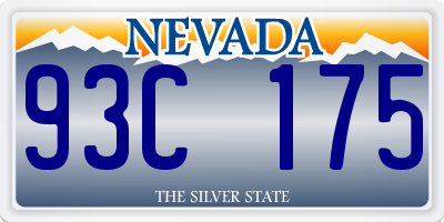 NV license plate 93C175