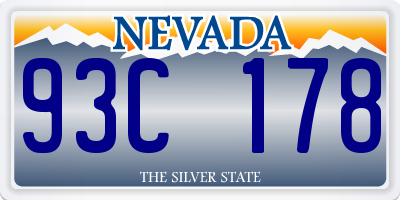 NV license plate 93C178