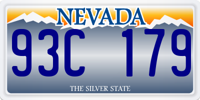 NV license plate 93C179