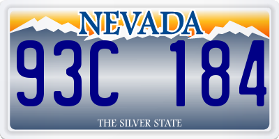 NV license plate 93C184