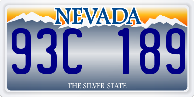 NV license plate 93C189