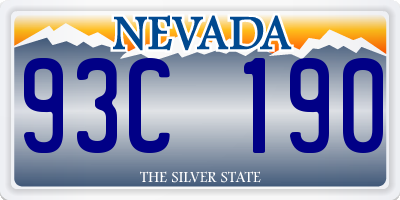 NV license plate 93C190