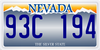 NV license plate 93C194