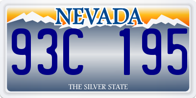 NV license plate 93C195