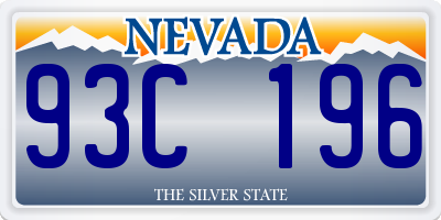 NV license plate 93C196