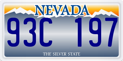 NV license plate 93C197