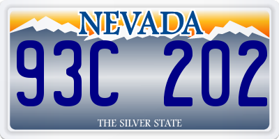 NV license plate 93C202