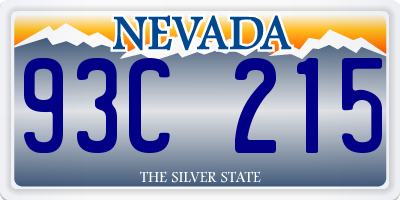 NV license plate 93C215