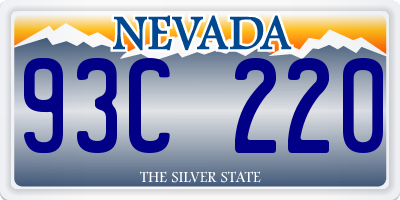 NV license plate 93C220