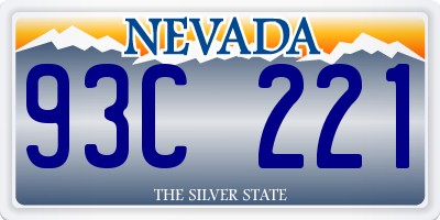 NV license plate 93C221