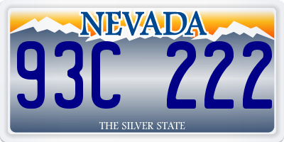 NV license plate 93C222