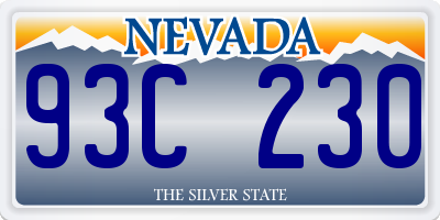 NV license plate 93C230