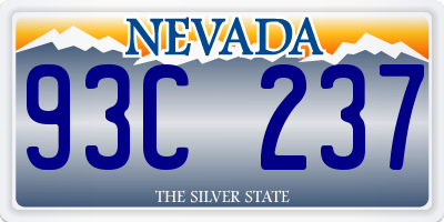 NV license plate 93C237