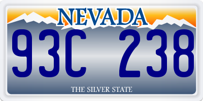 NV license plate 93C238