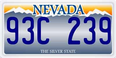 NV license plate 93C239