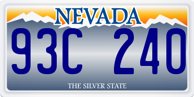 NV license plate 93C240