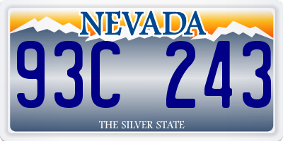 NV license plate 93C243