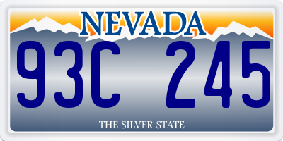 NV license plate 93C245