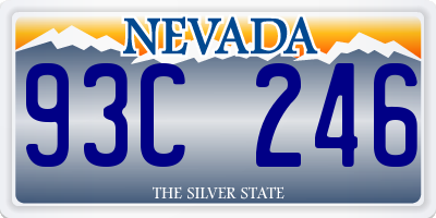 NV license plate 93C246