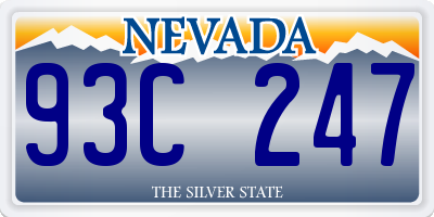 NV license plate 93C247