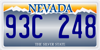 NV license plate 93C248